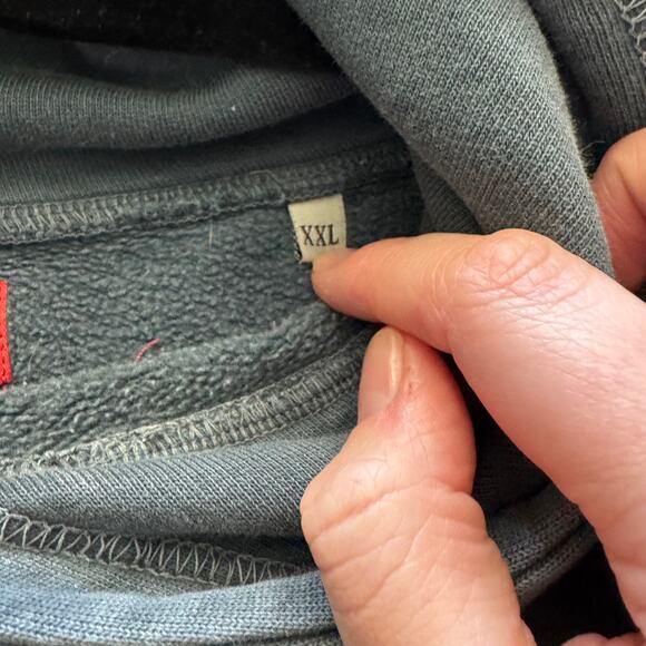 Suspicious Antwerp Sun Shine Even Through Rainy Days Hoodie Blue Gray XXL - Picture 5 of 6